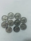 1960 - 1964 Washington Quarters  6 With Mint Mark. 10 Coin Lot.
