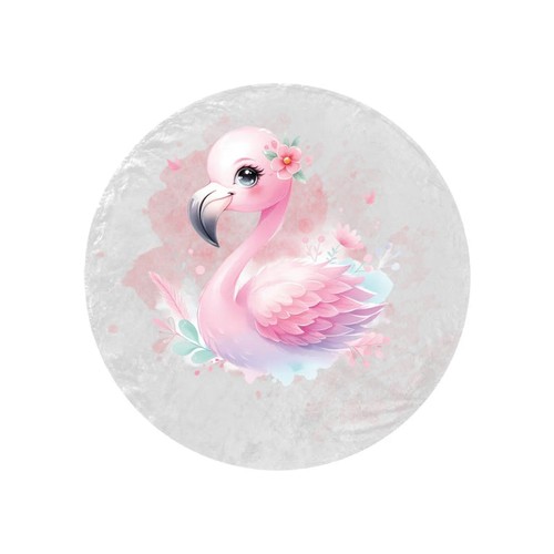 Round Blanket Personalised Flamingo - Picture 9 of 10