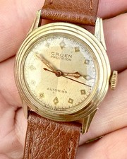 Rare Vintage 1951 Gruen Precision Autowind, Quartered Dial! Cal-480 SS