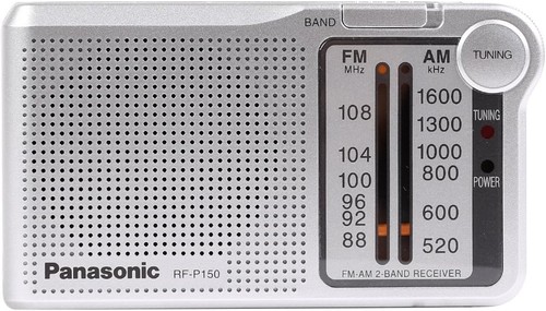 Panasonic RFP-150D: Batteriebetriebenes tragbares AM/FM-Radio im Taschenformat - Silber - Bild 1 von 2