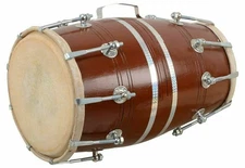 Wooden Dholak Indian Folk Indian Musical Instrument Nuts N Bolt Drum With Cover