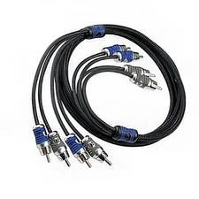 Kicker 46QI46 Q-Series 4-Channel RCA Interconnects, 6.0 Meter