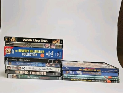 Lot of 12 Various DvDs Monty Python, Tropic Thunder, Beverly Hillbillies More