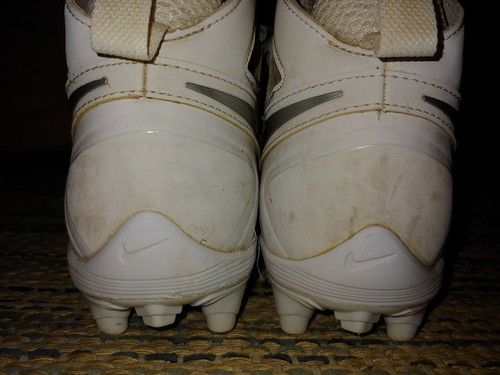 Used Men's White Gray Nike Huarache Lacrosse Cleats Sz US 8.5 *See Photos* - Picture 9 of 12