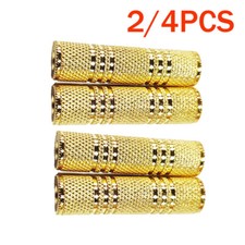 2/4x 3.5mm 1/8" Aux Stereo Female to Female F/F Gold Audio Coupler Adapter Jack