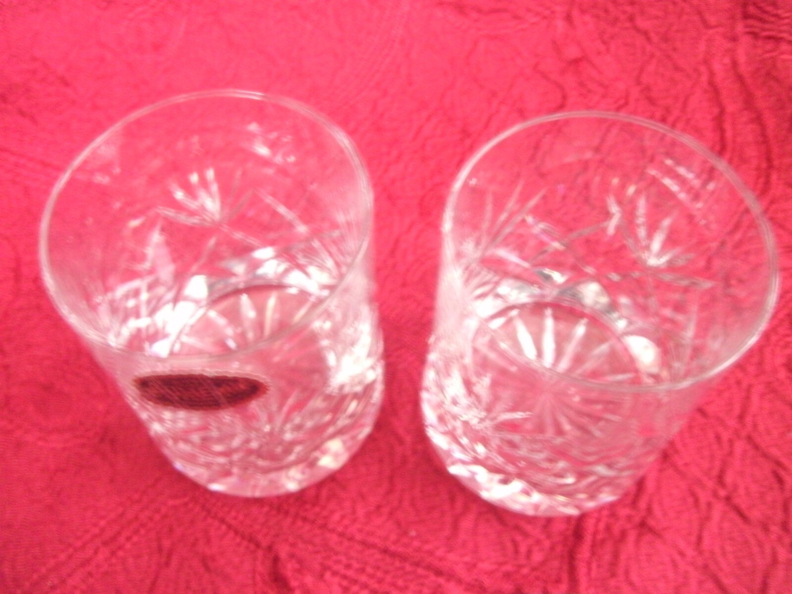 Bohemia Crystal A Pair Of Whisky Glasses . FREE UK P+P