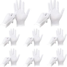 24pcs White Gloves 12 Pairs Soft Cotton Gloves Coin Jewelry Silver Inspection Gl