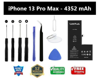iPhone 13 Pro Max 4352mAh Capacity Replacement Battery w/ Tool Kit