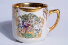 Vintage Winterling Bavaria Germany Hand Painted Small Tea Coffee Cup Gold Gilded
