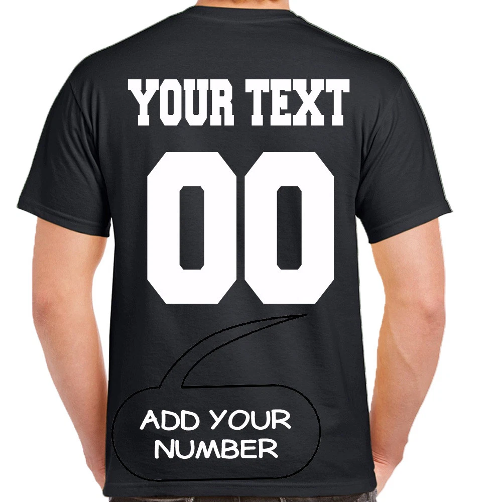Custom TSHIRT MAN Create Name Number BACK SIDE Customized