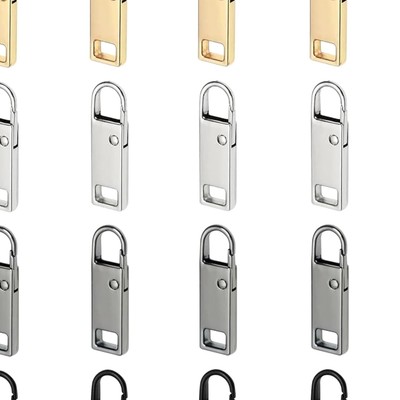 20-in-1 Zip Pull Tabs Set, Durable Zipper Slider Replacement for Jackets & Bags