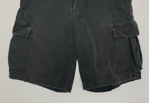 B98 VTG Polo Jeans Co. Military Surplus Gray Cargo Shorts Mens 32 100% Cotton - Picture 5 of 7