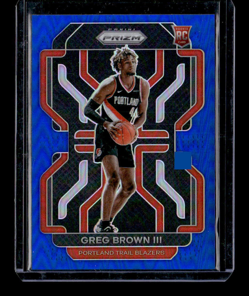 2021-22 Panini Prizm #291 Greg Brown III Blue #/199