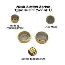 Brass Ultrasonic Cleaning Mesh Screw Basket Watch Tool Set of 1 50MM 