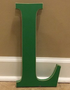 New Pottery Barn Kids Mini Harper Painted Wall Letter L Hunter