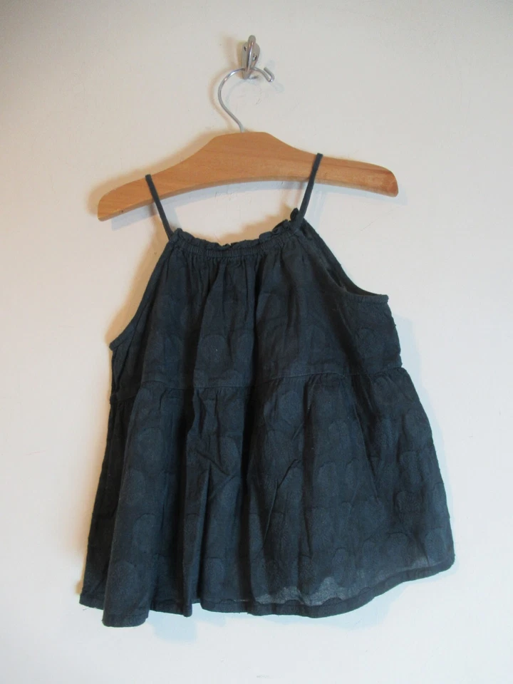 Bonpoint sleeveless blouse 💖 girls Size 4 polka dot - Image 2 of 4