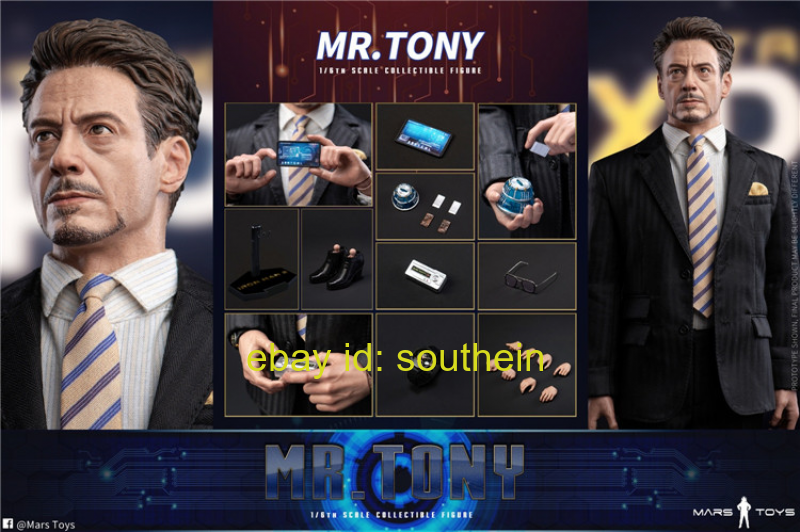 Mars Toys MAT006 1/6 Mr. Tony Stark Court Set Moving Doll Action