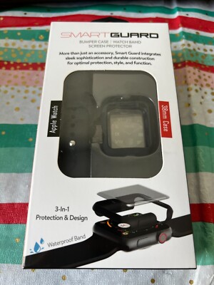 Tzumi Smart Guard Bumper Case Watch Band Screen Protector Apple Watch 38mm New