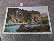 PBLB Train or Station Postcard Railroad RR TUNNEL THROUGH CASTLE ROCK N & W