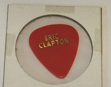 ERIC CLAPTON GUITAR PICK 1980s WORLD TOUR ERIC'S STAGE USED PLECTRUM TWO-SIDED