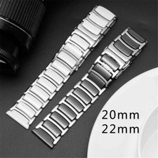 Ceramic Bracelet Stainless Steel Watch Band 20mm Metal Generic Watch Strap 22mm