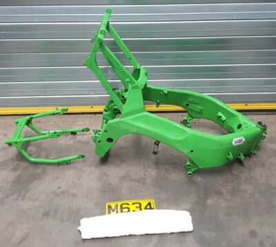   Yamaha FZR 600 4JH 1994 Hauptrahmen Chassis pulverbeschichtet grün  