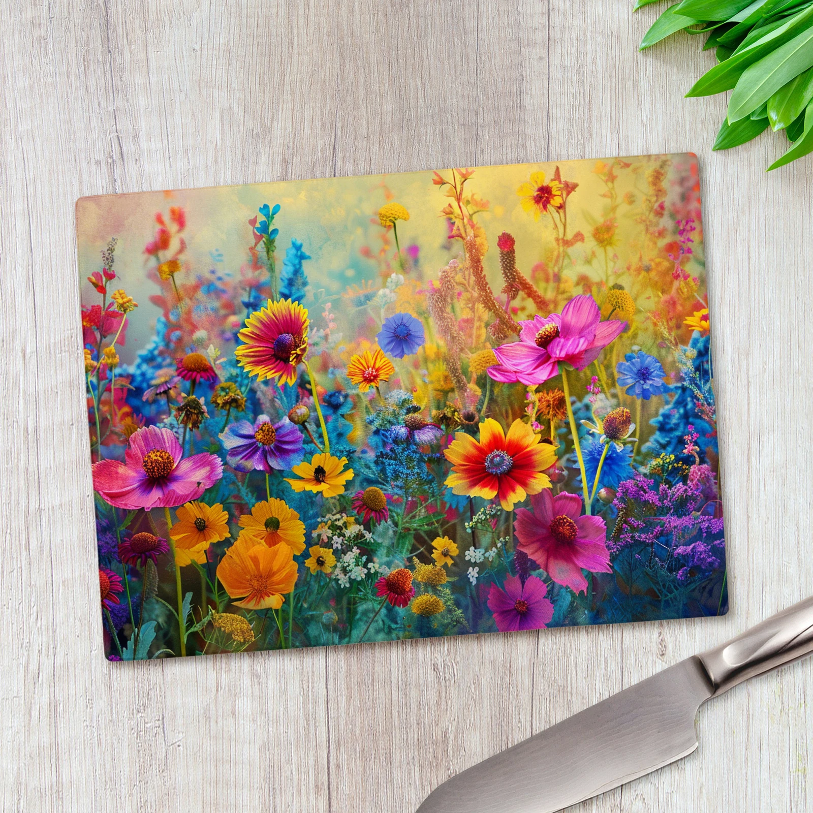 Wildflowers Floral Scenery Glass Chopping Board Large Kitchen Worktop Saver
Opens in a new window or