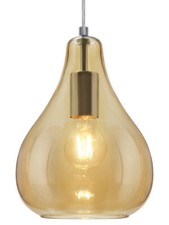 Modern Tear Drop Smoked Gold Glass Ceiling Pendant Lamp Shade H3067