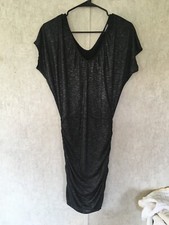 Express Dress Womens XS Black Sparkle Shimmer Short Sleeve