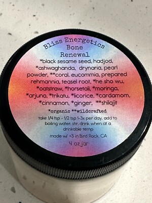 Bliss Energetics Bone Renewal, Herbal Blend Nourish Bones & Teeth 4oz / 100grams