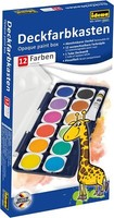 Idena 22061 Deckfarbkasten Mit 12 Farben Und 1 Tube Deckweiß, Ideal FüR Kinderga