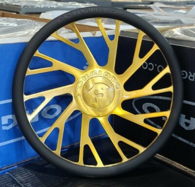 FORGIATO SYNCRO BRUSHED GOLD STEERING WHEEL AND HUB | eBay