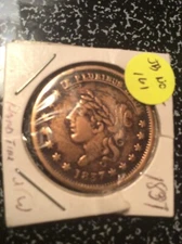 1837 "Not One Cent" / "Millions For Defense" Hard Times Token (Nov21-161)