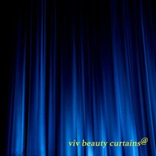 THEATER/STAGE Blue Vintage Classic Velvet Curtain Drape 12ft H Sound Proof
