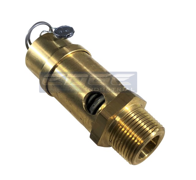 135 PSI BRASS SAFETY RELIEF POP OFF PRESSURE VALVE, COMPRESSOR, TANK, 1