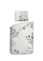 Heckett & Lane Satin BettwäSche 155X220 Fai Off-White KirschblüTe ÄSte Wende