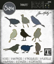 New Sizzix Thinlits Silhouette Birds 9pc #665861 Retail $20.99 byTim Holtz
