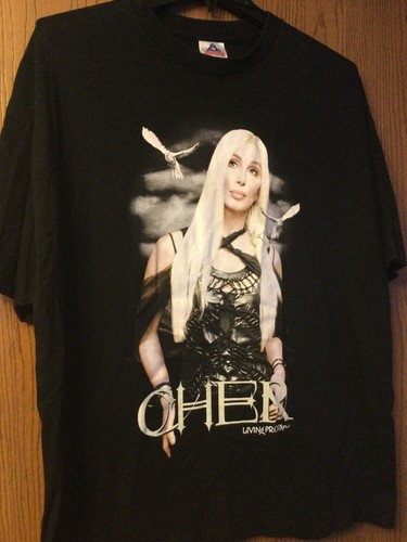 Cher - “Living Proof” - Farewell Tour 2002. Black Shirt. 2XL. AAA.