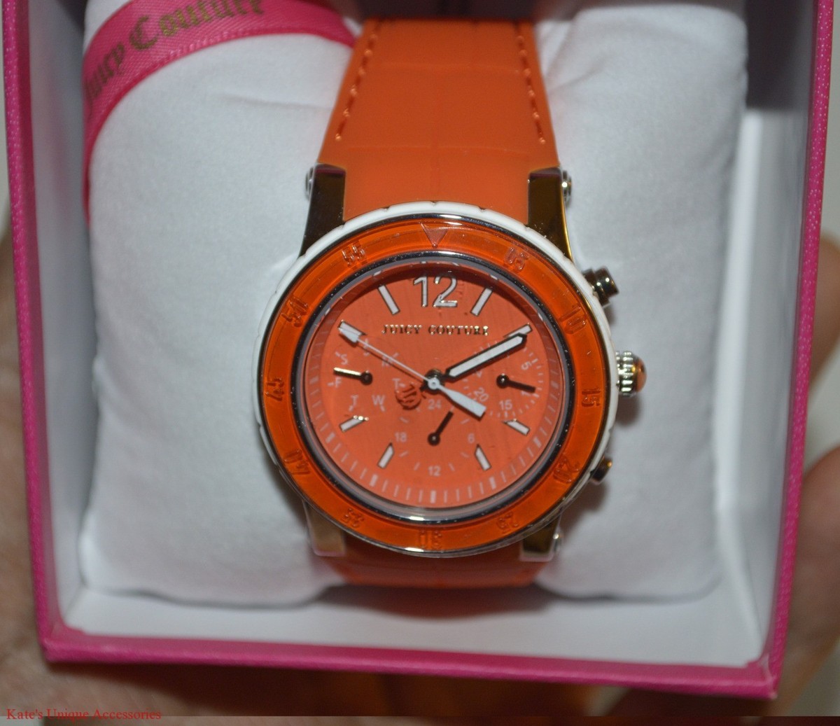 Juicy couture round watch Juicy Couture Rose Gold Heart Round Face Glitter Women Watch  main image 4