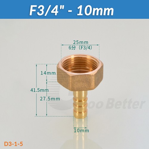 Conector de extremo de cola de manguera de combustible de agua rosca hembra/macho BSP accesorio de latón - Imagen 69 de 75