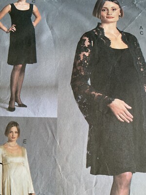 Vogue 2377 Lauren Sara Umstands Abendkleid Mantel Schnittmuster 5 Style 12-16