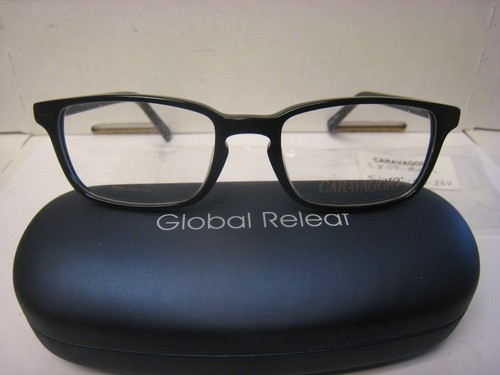 CARAVAGGIO EYEGLASS FRAMES Style C809 in BLACK  Sz. 51-18-140-33v   Free  CASE