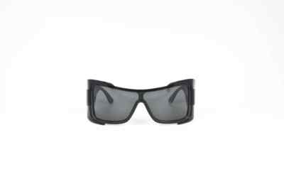 Versace 4451 GB1/87 Sunglasses Unisex Black Shield Gray 