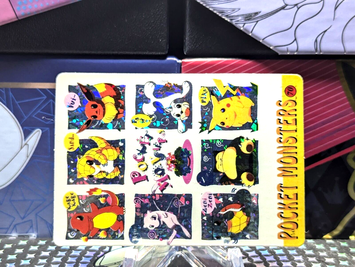 ポケモン　雑誌　バッジ　海外　アメリカ Pokemon Pocket Monsters Vending Prism Holo Vintage Sticker