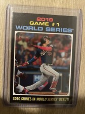 2020 Topps Heritage #327 Juan Soto World Series FRENCH TEXT VARIATION SP