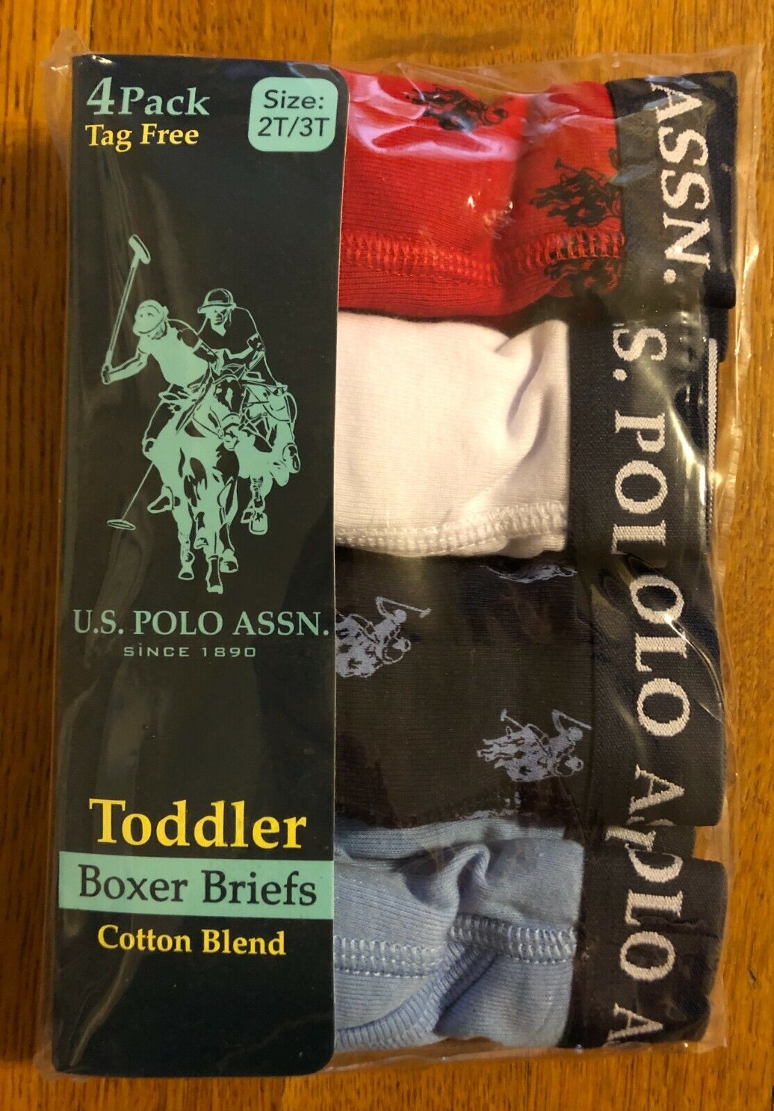 U.S. Polo Assn. Toddler Boxer Briefs Underwear Boys' 2T-3T or 4T