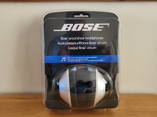 Bose TP-1A TriPort Ear-Cup Around Ear Headphones - Silver / Black - Retro - Rare