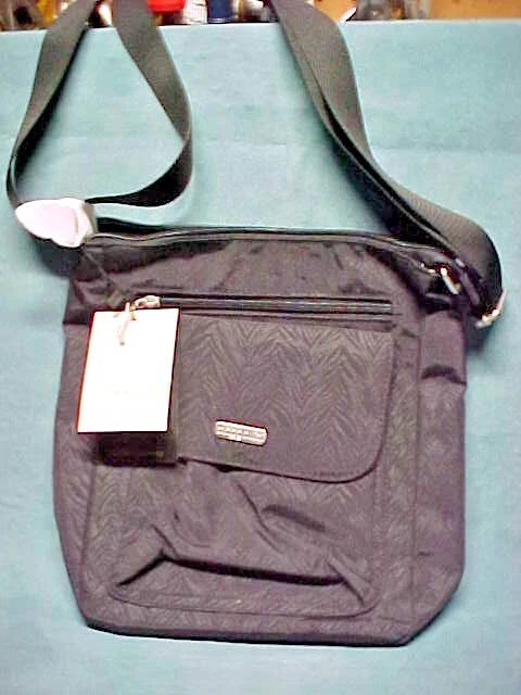 Baggallini Women's Black Zebra Pocket Town Crossbody Bag NWT 7 Pockets Plus Main