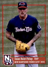 2018 New Hampshire Fisher Cats Grandstand #25 Sean-Reid Foley Guam Baseball Card