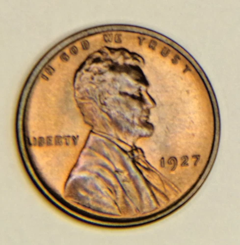 1927 Lincoln Wheat Penny Cent ~ Gem BU (RB TONER)~ Better Date!